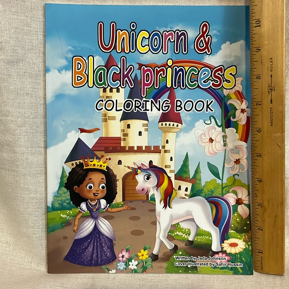 Unicorn and Princess Children’s Coloring Book.